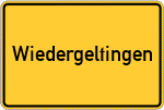 Place name sign Wiedergeltingen