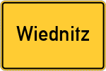 Place name sign Wiednitz