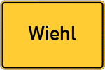 Place name sign Wiehl