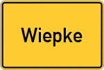 Place name sign Wiepke