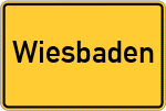 Place name sign Wiesbaden