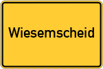 Place name sign Wiesemscheid