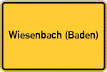 Place name sign Wiesenbach (Baden)