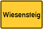 Place name sign Wiesensteig