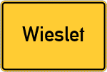 Place name sign Wieslet