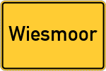 Place name sign Wiesmoor