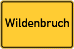 Place name sign Wildenbruch