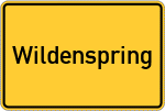 Place name sign Wildenspring