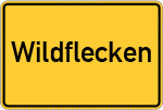 Place name sign Wildflecken