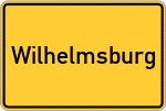 Place name sign Wilhelmsburg, Vorpommern