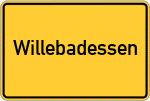 Place name sign Willebadessen