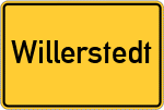 Place name sign Willerstedt