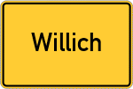 Place name sign Willich