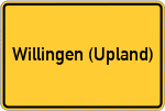 Place name sign Willingen (Upland)
