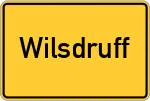 Place name sign Wilsdruff