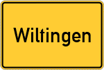 Place name sign Wiltingen