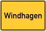 Place name sign Windhagen, Westerwald