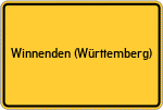 Place name sign Winnenden (Württemberg)