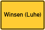 Place name sign Winsen (Luhe)