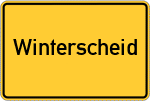 Place name sign Winterscheid, Eifel