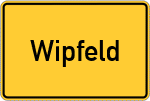 Place name sign Wipfeld