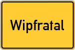 Place name sign Wipfratal