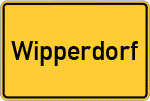 Place name sign Wipperdorf