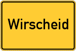 Place name sign Wirscheid