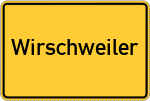 Place name sign Wirschweiler