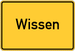 Place name sign Wissen, Sieg