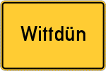 Place name sign Wittdün, Amrum