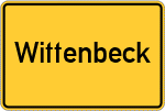 Place name sign Wittenbeck
