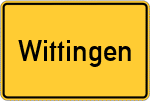 Place name sign Wittingen, Niedersachsen
