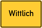 Place name sign Wittlich