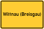 Place name sign Wittnau (Breisgau)