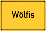 Place name sign Wölfis