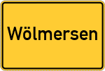 Place name sign Wölmersen
