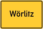 Place name sign Wörlitz