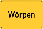 Place name sign Wörpen