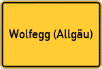 Place name sign Wolfegg (Allgäu)