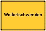 Place name sign Wolfertschwenden