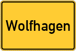 Place name sign Wolfhagen