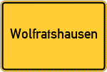Place name sign Wolfratshausen