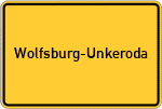 Place name sign Wolfsburg-Unkeroda