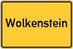 Place name sign Wolkenstein