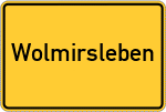 Place name sign Wolmirsleben
