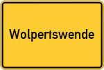 Place name sign Wolpertswende