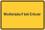 Place name sign Woltersdorf bei Erkner