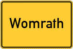 Place name sign Womrath