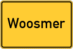 Place name sign Woosmer